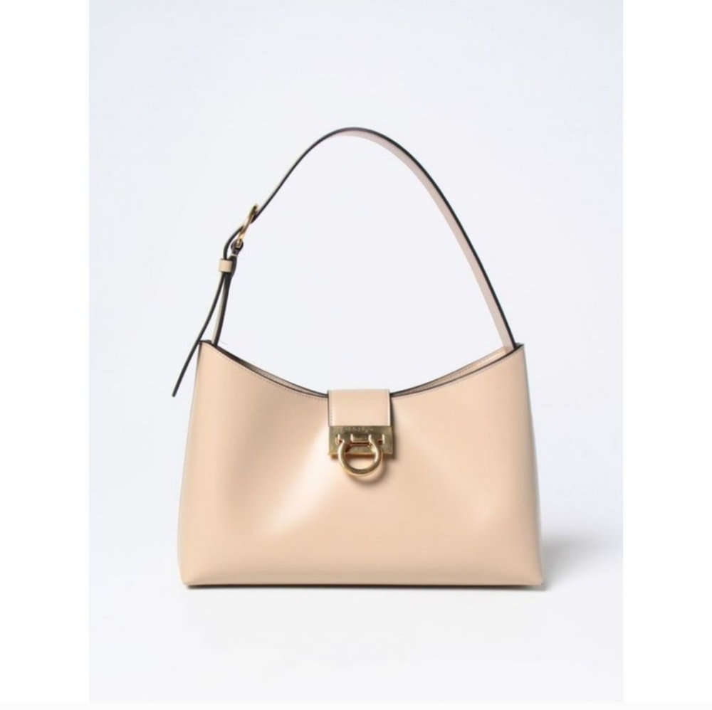 NWT Ferragamo Shoulder Bag Woman Beige